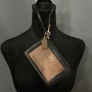 Coach black / Brown wristlet